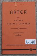 Arter-Arter A-1, Rotary Surface Grinder, Operations Parts Wiring Manual 1944-12\"-8\"-A-1-02